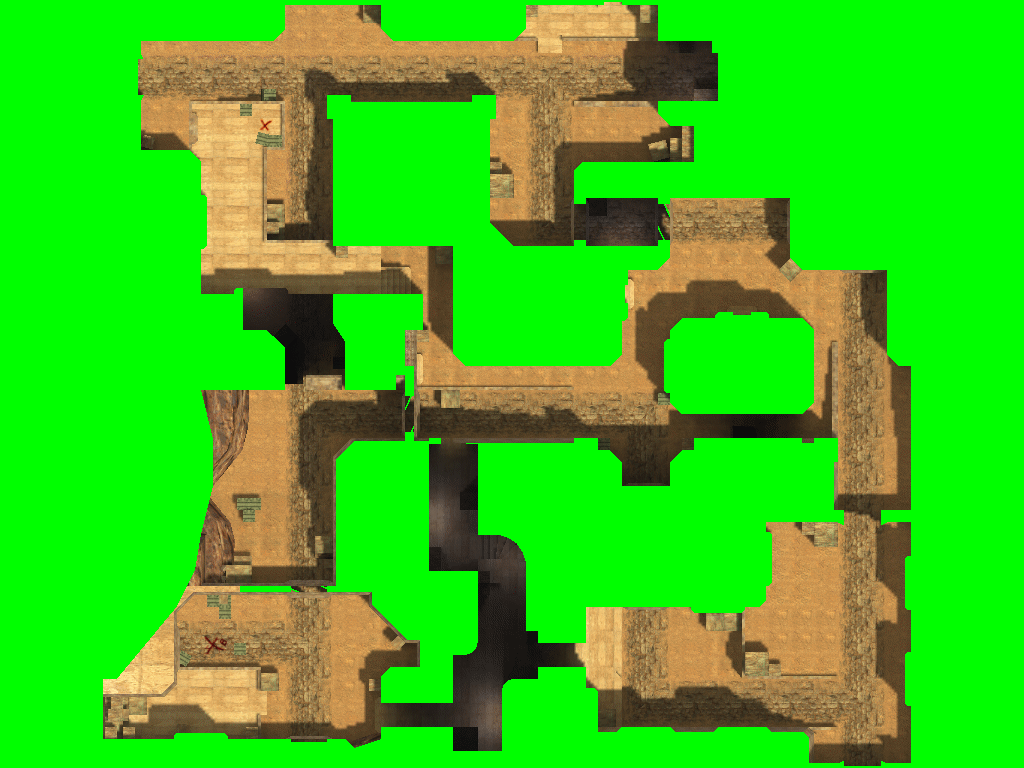 Counter-Strike haritasının kuşbakışı görünümü